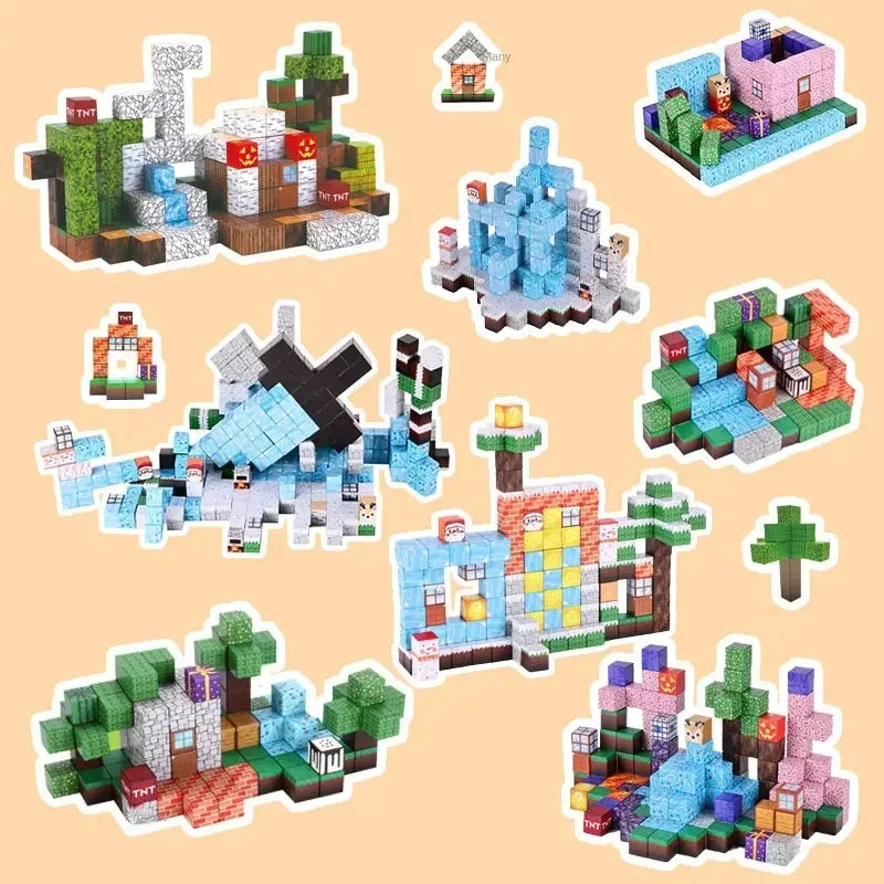 Blocos de Montagem Magnéticos Minecraft
